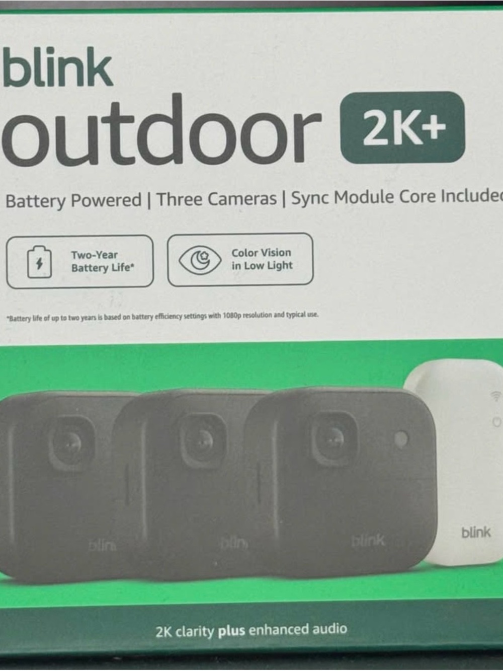 Blink Outdoor 2K+ Wireless Security Camera Kit - Black (3-Camera)